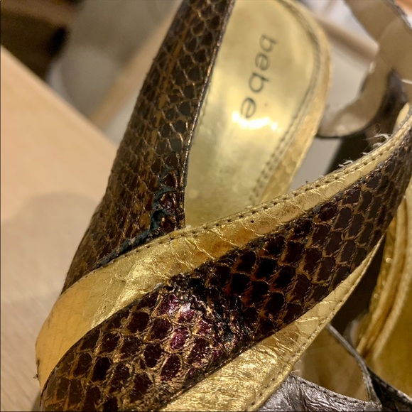 Bebe Snakeskin Heels - Picture 4 of 11